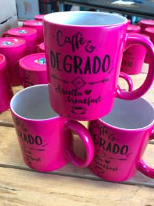 Tazza personalizzata stampata per un cliente