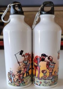 borraccia con moschettone bianca 600 ml