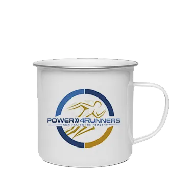 Tazza bianca in alluminio personalizzata con un logo