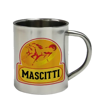 tazza in latta e acciaio inox
