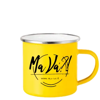 tazza in latta gialla