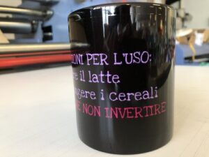 Tazza personalizzata stampata per un cliente