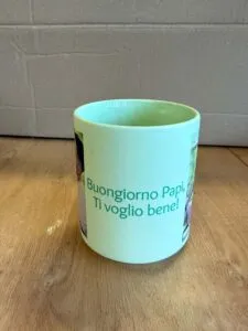 Tazza personalizzata stampata per un cliente